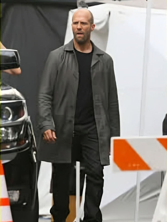 The Fate Of The Furious 2017 Jason Statham Black Leather Coat