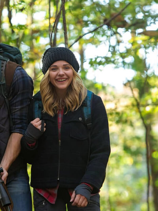 The Fifth Wave 2016 Chloe Grace Moretz Black Wool Jacket