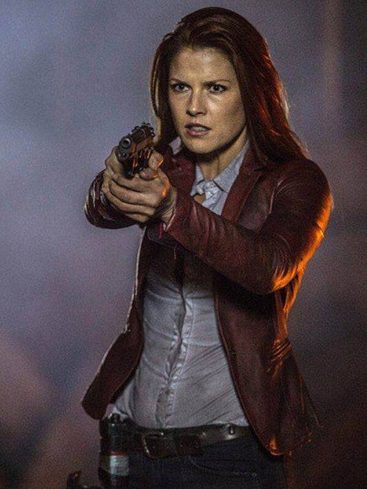The Final Chapter 2016 Ali Larter Maroon Leather Blazer