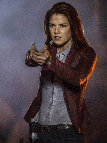The Final Chapter 2016 Ali Larter Maroon Leather Blazer