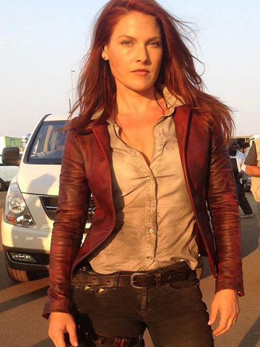 The Final Chapter 2016 Ali Larter Maroon Leather Blazer