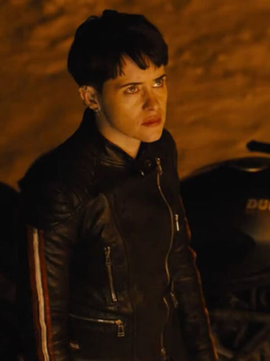 The Girl in the Spider's Web Claire Foy Quilted Black Leather Jacket