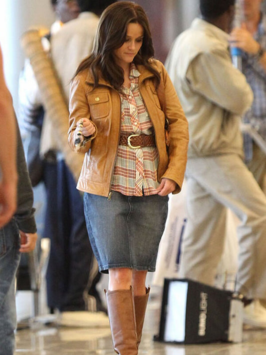 The Good Lie 2014 Reese Witherspoon Black Leather Jacket 