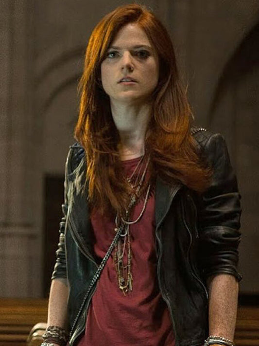 The Last Witch Hunter 2015 Rose Leslie Black Quilted Leather Jacket