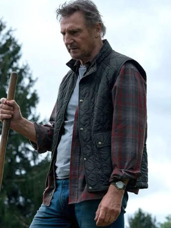 The Marksman 2021 Liam Neeson Black Puffer Vest