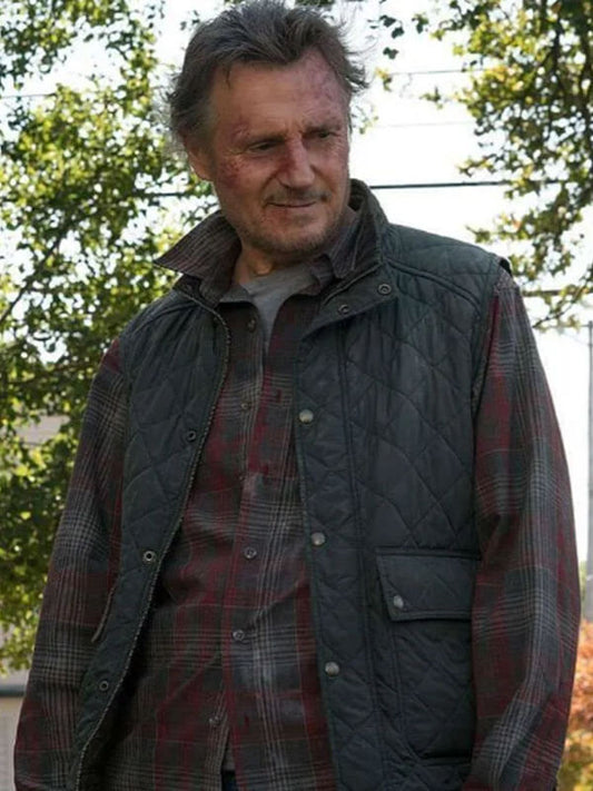 The Marksman 2021 Liam Neeson Black Puffer Vest
