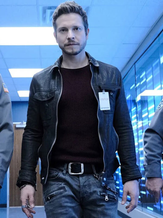  The Resident 2018 Season 3 Matt Czuchry Black Leather jacket