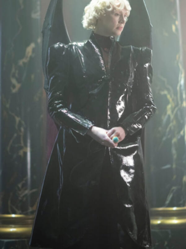 The Sandman S02 Gwendoline Christie Black Leather Coat