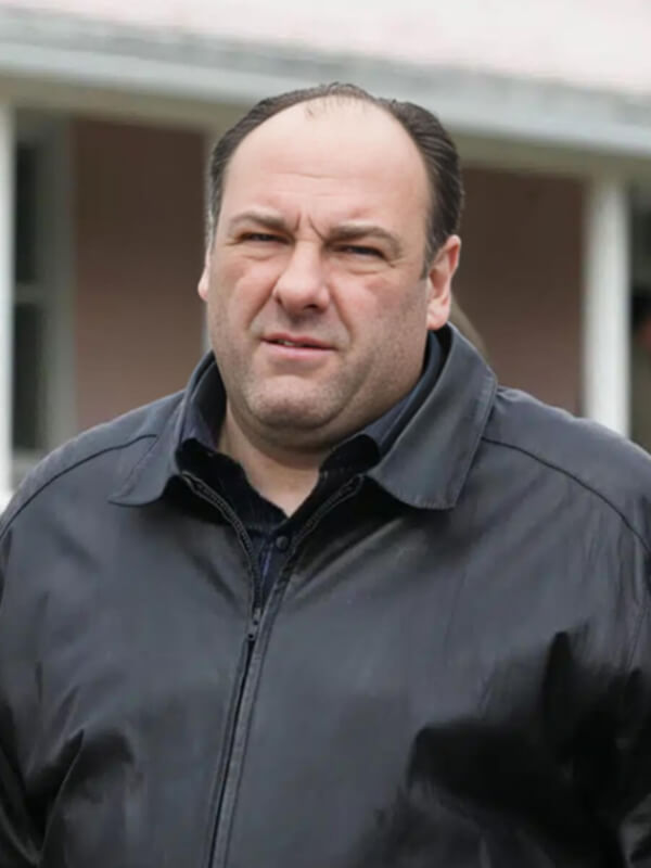 The Sopranos James Gandolfini Black Leather Jacket