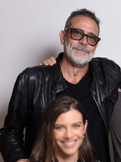The walking dead 2023 Black Jeffrey Dean Morgan Leather Jacket