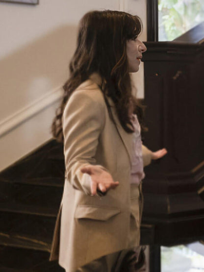 The White Lotus Sabrina Impacciatore Beige Coat