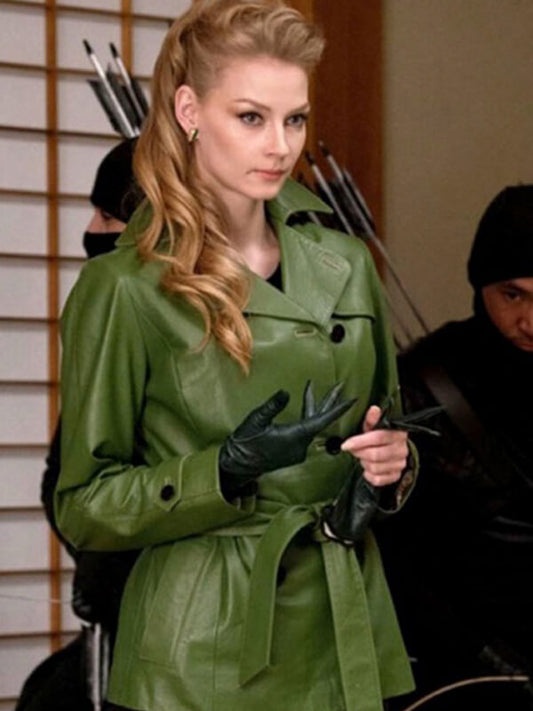 The Wolverine 2013 Svetlana Viktorovna Khodchenkova Green Leather Jacket