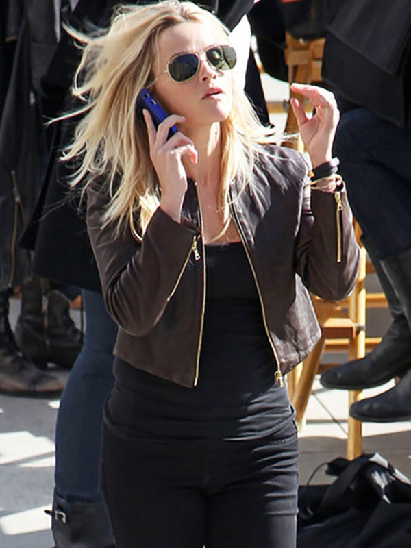 This Means War 2012 Reese Witherspoon Brown Leather Jacket