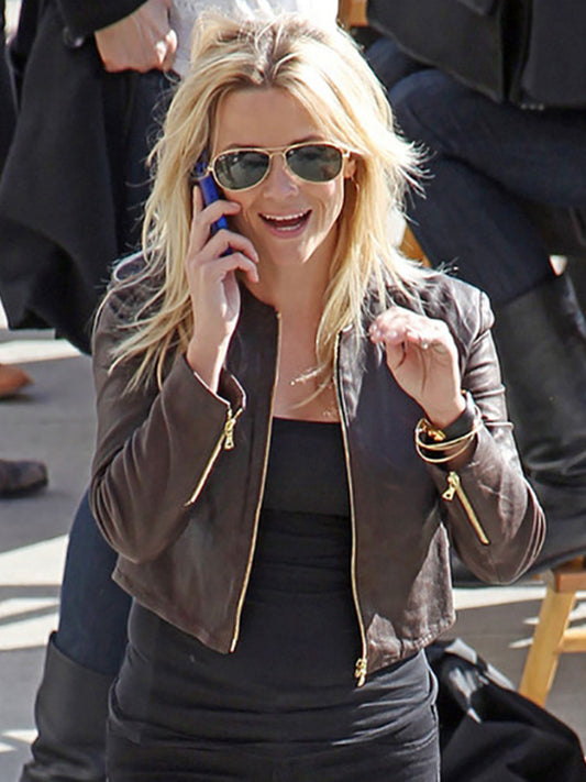 This Means War 2012 Reese Witherspoon Brown Leather Jacket