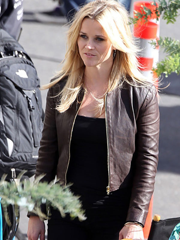 This Means War 2012 Reese Witherspoon Brown Leather Jacket