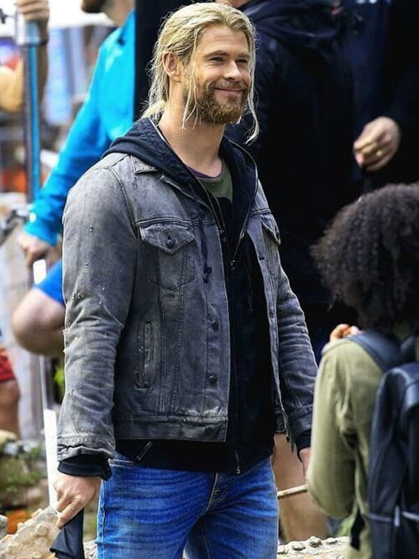 Thor Odinson Thor Ragnarok Grey Denim Jacket