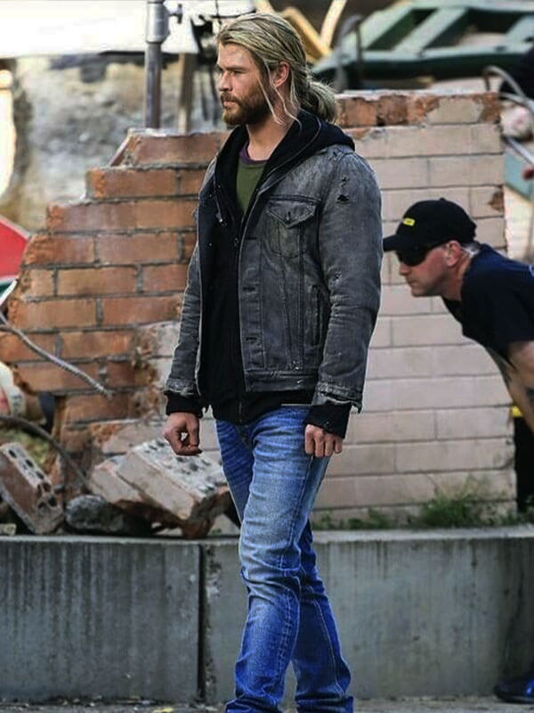 Thor Odinson Thor Ragnarok Grey Denim Jacket