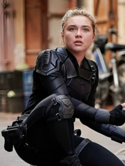 Thunderbolts 2025 Florence Pugh  Black Costume Jacket