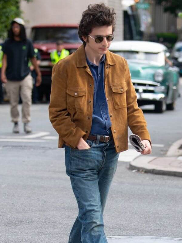 Timothee Chalamet A Complete Unknown 2025 Brown Suede Jacket