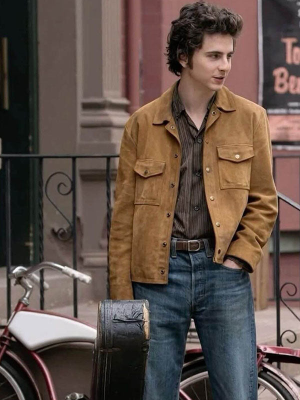 Timothee Chalamet A Complete Unknown 2025 Brown Suede Jacket