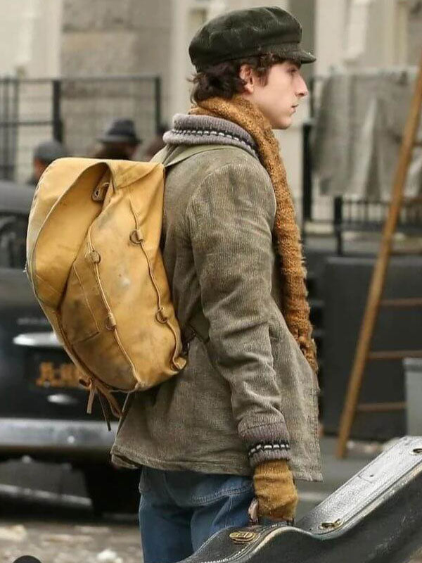 Timothee Chalamet A Complete Unknown 2025 Green Corduroy Jacket