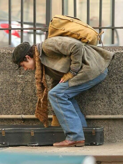 Timothee Chalamet A Complete Unknown 2025 Green Corduroy Jacket