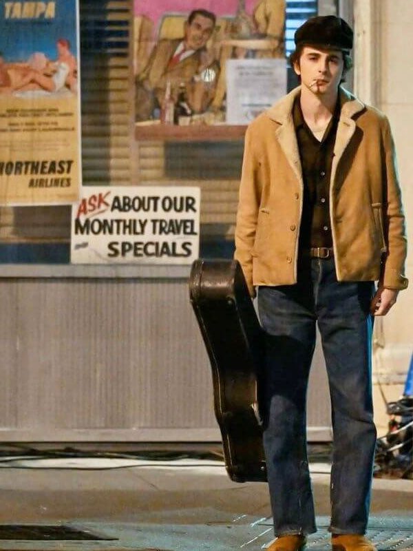 Timothee Chalamet A Unknown Man 2025 Tan Suede Jacket
