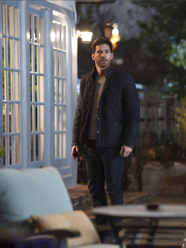 Tom Ellis Tell Me Lies Season 03 Black Quilted Jacket
