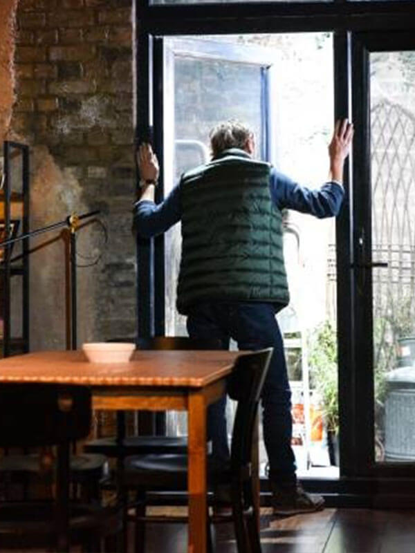 Tom Felton 2:22 A Ghost Story Green Puffer Vest