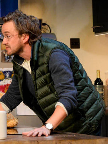 Tom Felton 2:22 A Ghost Story Green Puffer Vest