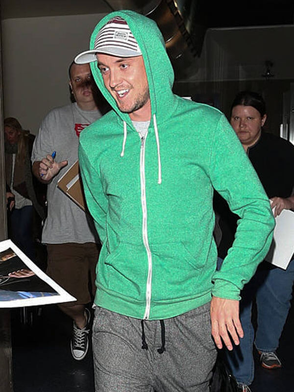 Tom Felton Sigthing Los Angeles Green Hoodie Jacket