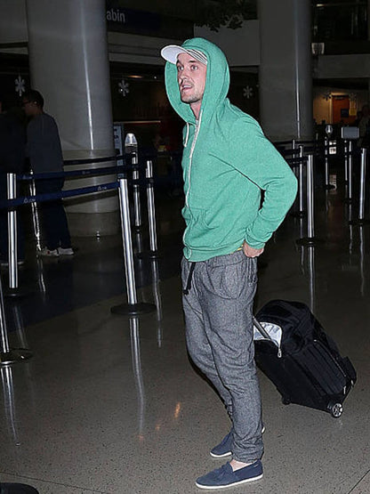 Tom Felton Sigthing Los Angeles Green Hoodie Jacket