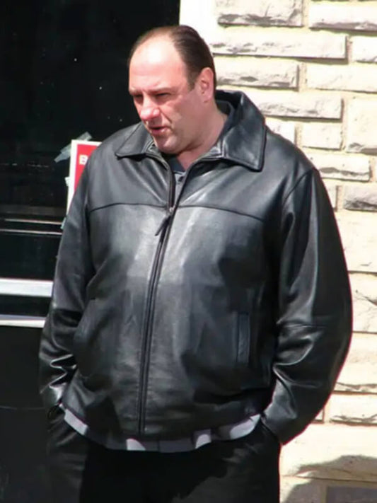 Tony Soprano The Sopranos Black Leather Jacket