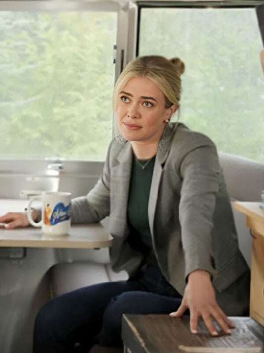 Tracker 2024 Melissa Roxburgh Wool Grey Coat