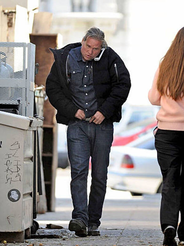 Val Kilmer Sighting Los Angeles Black Puffer Jacket