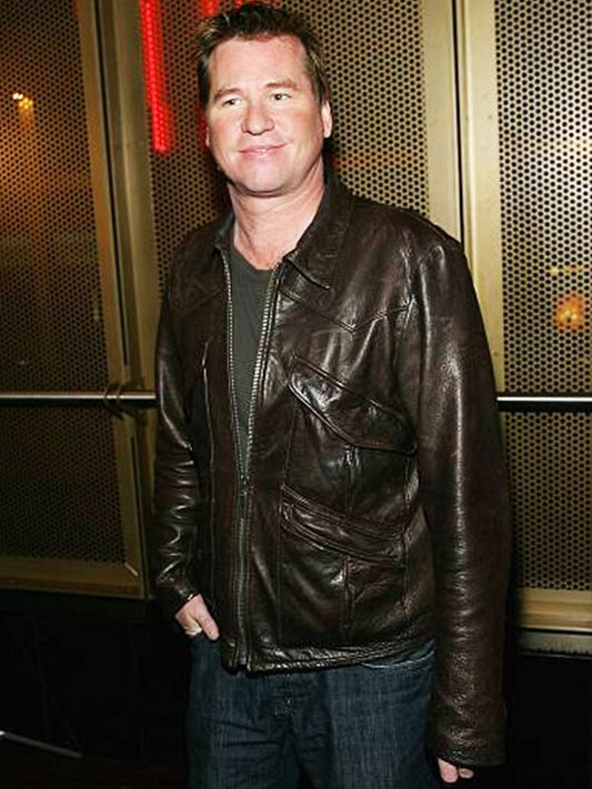 Val Kilmer Toronto Film Festival 2011 Brown Leather Jacket