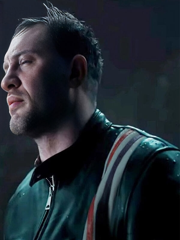 Venom Let There Be Carnage 2021 Tom Hardy Striped jacket  Leather jacket