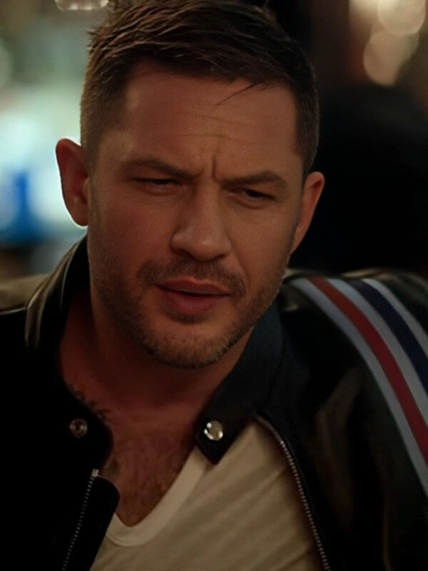 Venom Let There Be Carnage 2021 Tom Hardy Striped jacket  Leather jacket