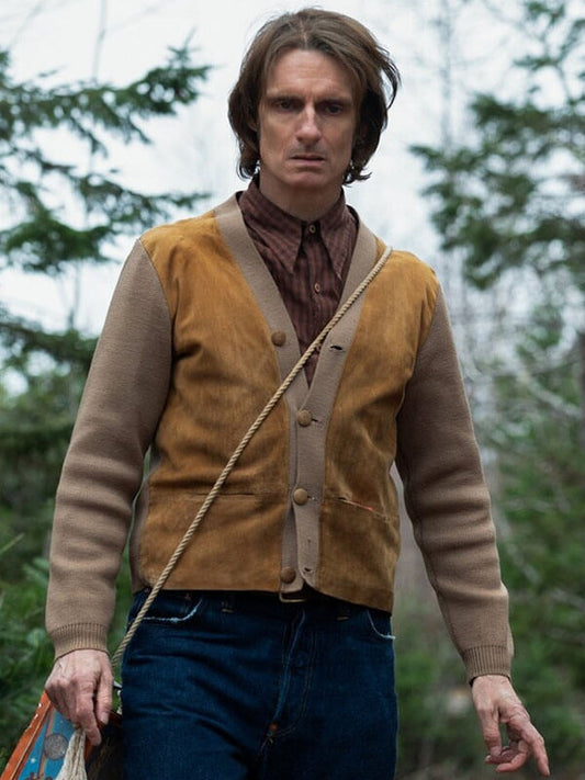 Victor From Season 02 Brown Suede Cardigan Jacket