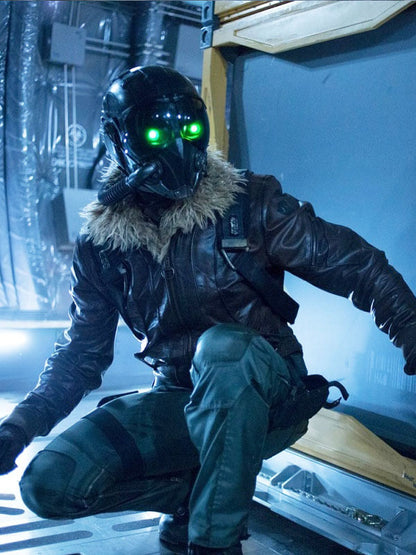Vulture Spiderman Homecoming Brown Leather Jacket 