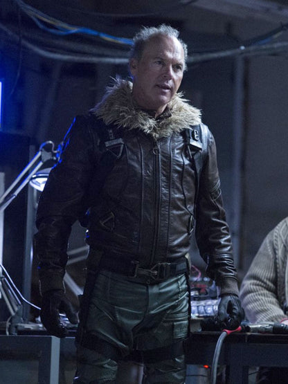 Vulture Spiderman Homecoming Brown Leather Jacket 