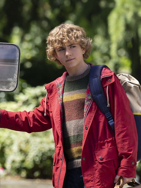 Walker Scobell Percy Jackson And The Olympians Red Cotton Jacket