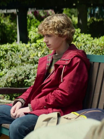 Walker Scobell Percy Jackson And The Olympians Red Cotton Jacket
