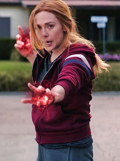 Wanda Maximoff Wandavision Red Track Jacket