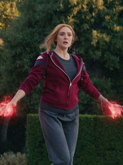 Wanda Maximoff Wandavision Red Track Jacket