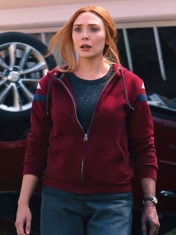 Wanda Maximoff Wandavision Red Track Jacket