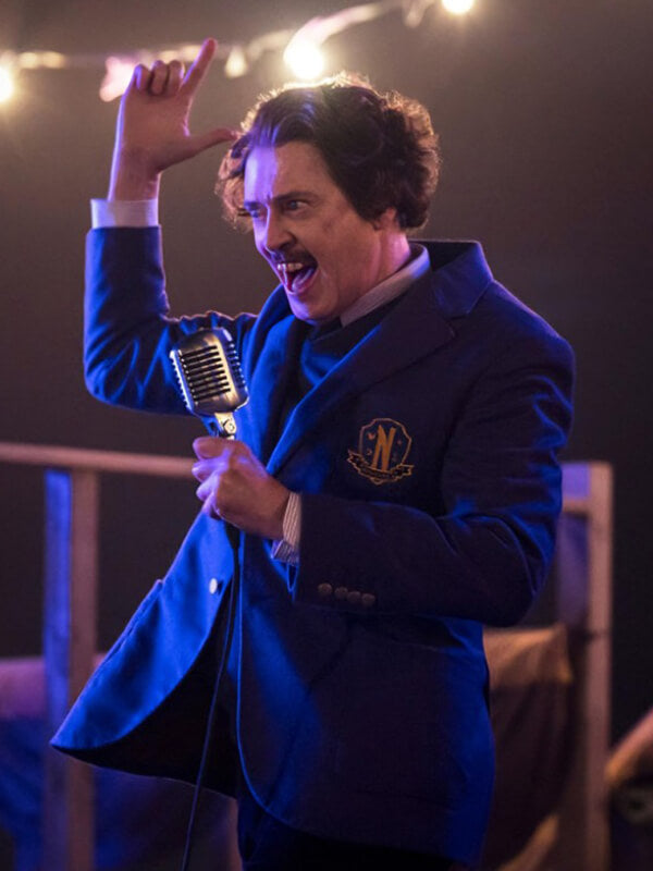 Wednesday 2025 Barry Dort Suiting Blue Blazer 