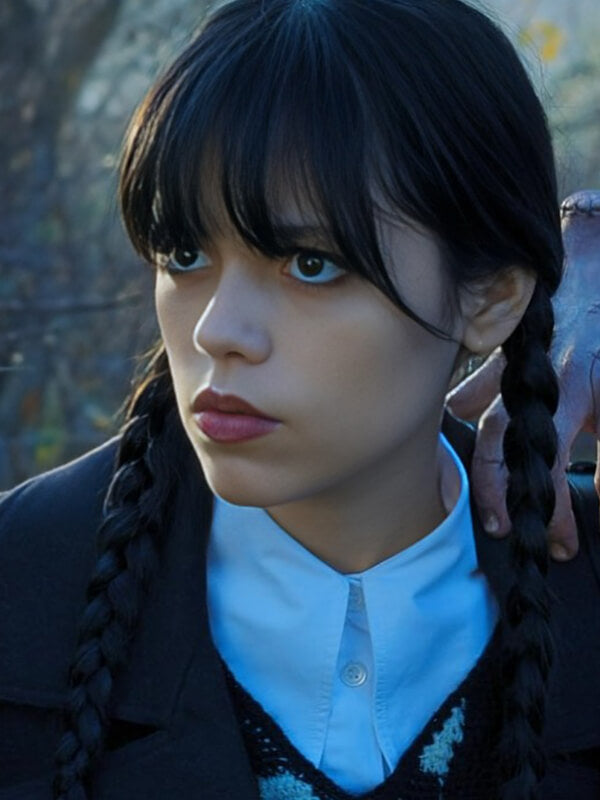 Wednesday 2025 Jenna Ortega Black wool Coat