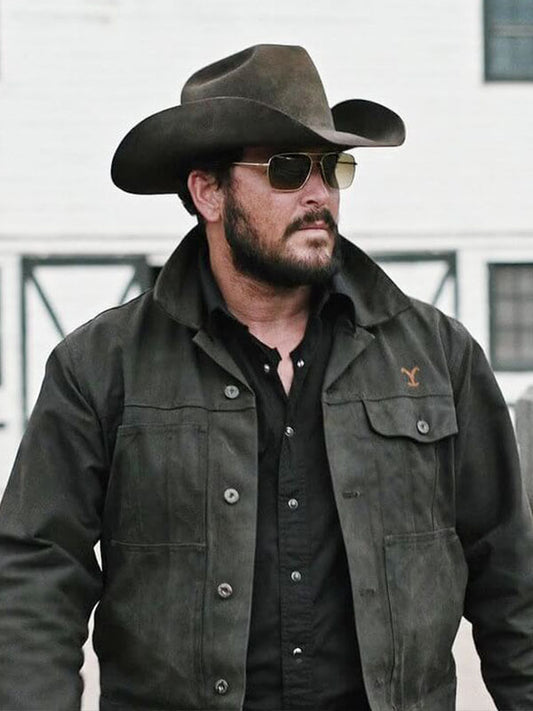 Wheeler Yellowstone Season 02 Black Cotton Jacket
