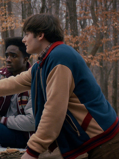 Will Byers Stanger Things Season 5 Blue Varsity Jacket